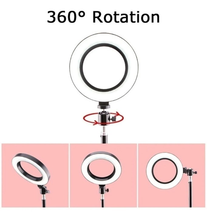 Aro De Luz Led 25cm Profesional Maquillaje Con Tripie Gratis