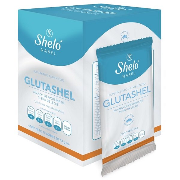 Glutashel Suplemento Alimenticio Aislado de proteina de suero de leche Shelo Nabel