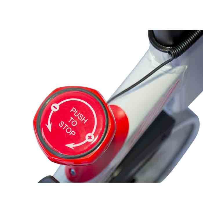 Bicicleta Spinning Uso Rudo 18 kilos Banda profesional con agarres de frecuencia Blanco