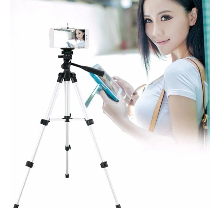 Tripie 1.30m Con Soporte Celular Camara Base Universal Video