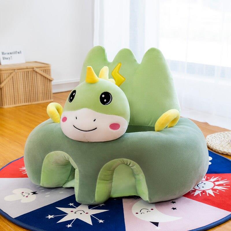 Soporte Aprender A Sentarse Bebé Dino Verde Agarraderas