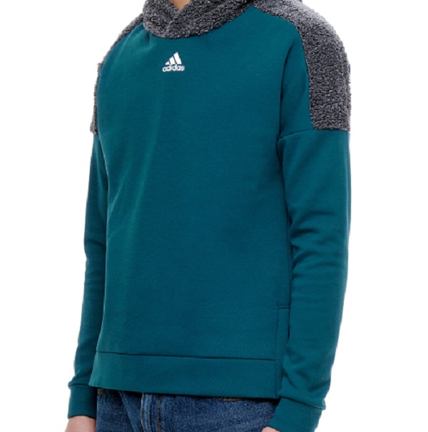 Sudadera Adidas Hombre Azul Petroleo Hoodie Mod FS7569