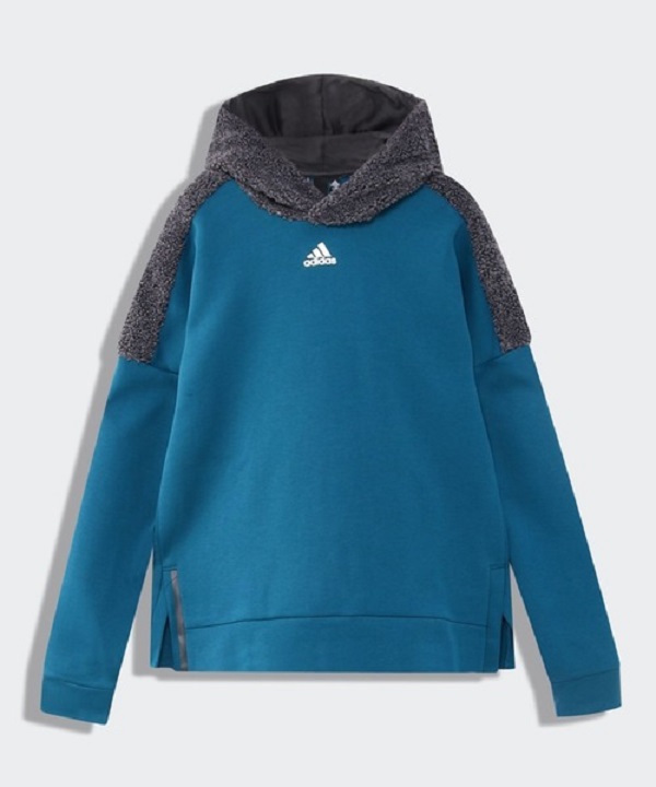 Sudadera Adidas Hombre Azul Petroleo Hoodie Mod FS7569