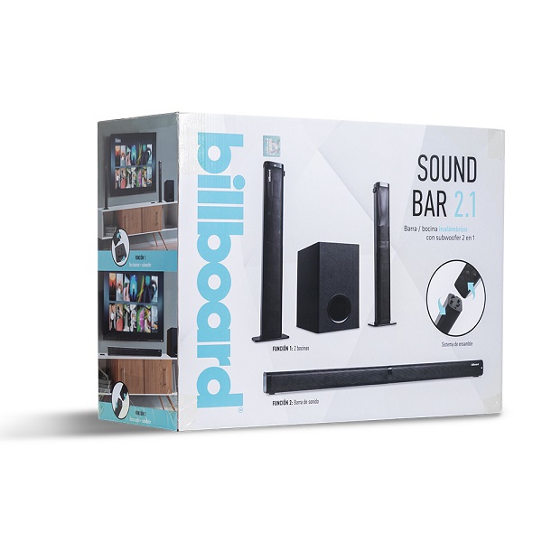 Barra de sonido 2.1 Inalámbrica con Subwoofer billboard Soundbar 