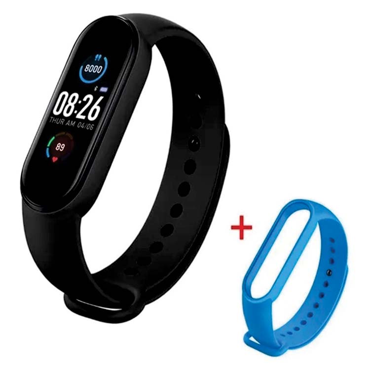  Smart Band Watch M5 Pulsera Deportiva + Correa Extra en Azul Claro