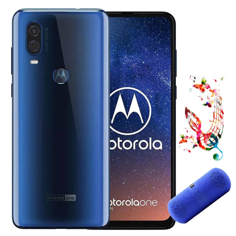 Celular Motorola One Vision 128 GB Azul zafiro 4 GB RAM + Bocina