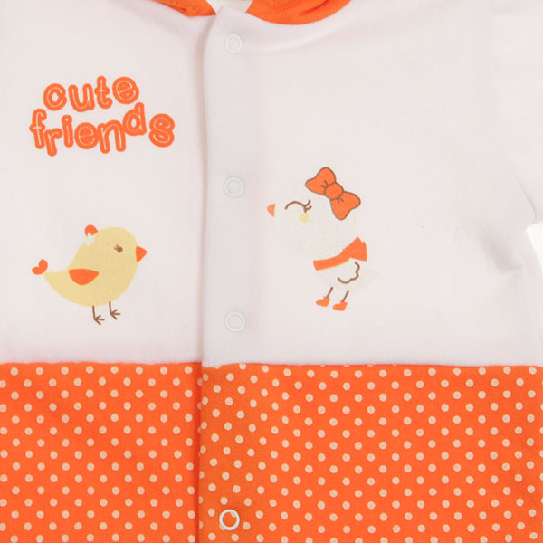 Mameluco para Bebé color Naranja 0 a 2 años