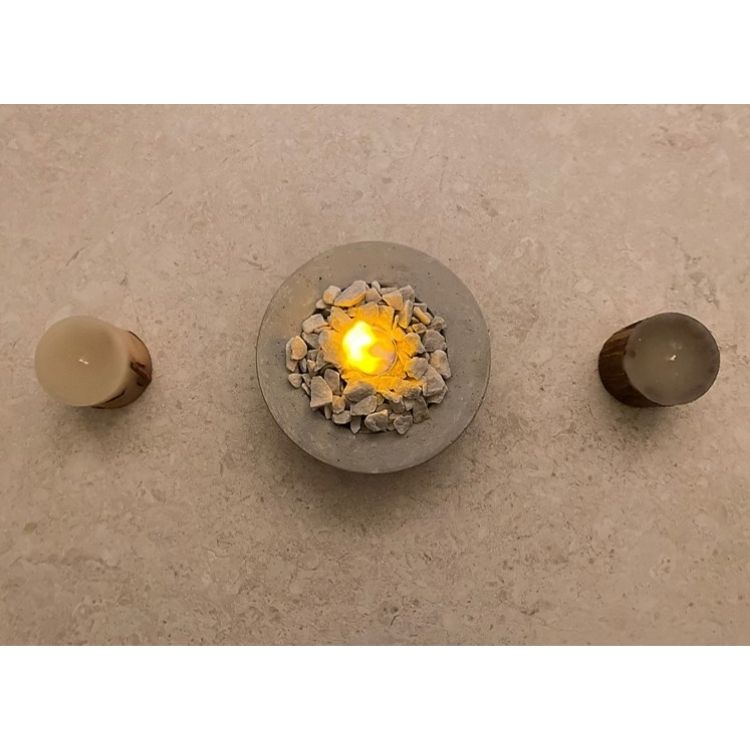 Chimenea Calentador Fogatero Fondue para Interior Exterior Es Concreto