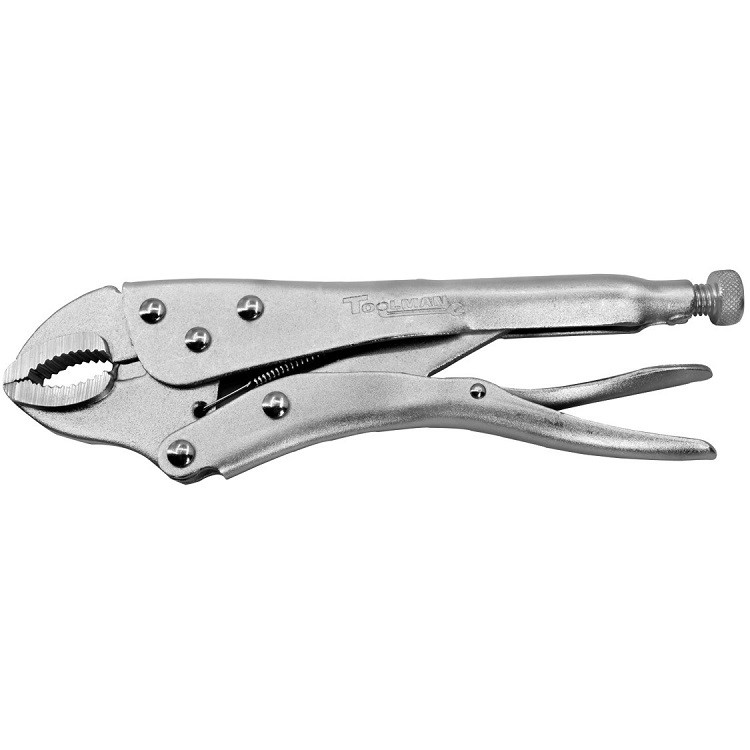 Toolman Juego de Pinzas de presión 5 piezas con puntas combinadas mordaza curvas y punta larga