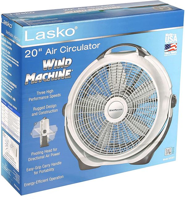 Ventilador De Piso Lasko 20 Pulgadas Windmachine 50cm 3 Velocidades