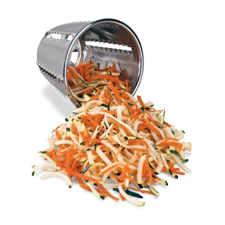 Rebanador Y Rallador De Alimentos Verduras cromado 5 conos acero inoxidable JM-002 Jugomex