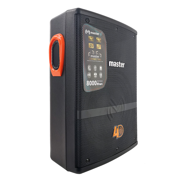 Sistema de Audio Vertical con 8000 Watts de Potencia Musical con Bluetooth Microfono Control Remoto Adaptador de Voltaje y Acomplamiento con Tecnologia TWS / Master / SYS-VER-4D