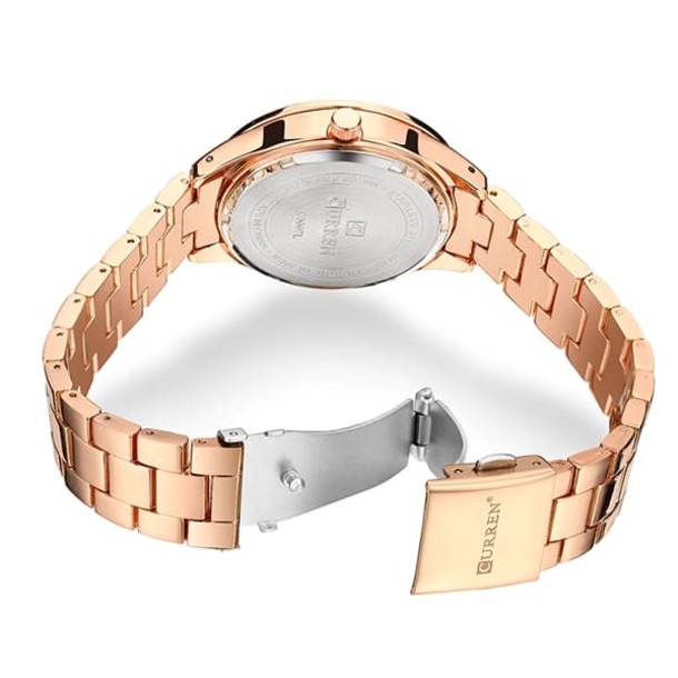 Reloj de Mujer Metálico Curren 9007 Rosado Azul con Fechador