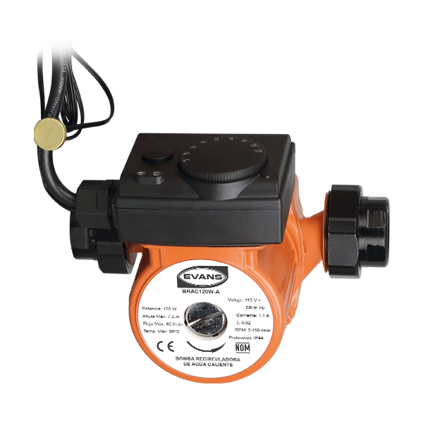 Recirculadora de Agua Caliente 120 W con Termostato automatizador.