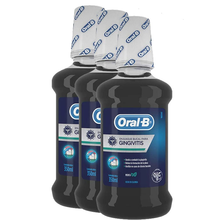 Oral-B Gingivitis Menta Enjuague Bucal 350 ml (3 botes)