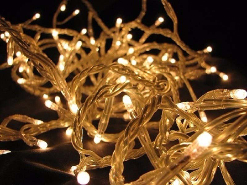 Cadena de Luces, Serie Navideña 200 Luces LED 10 Metros, 6Modos de Luz Decorativas para Uso en Boda, Fiestas, Cumpleaños, Navidad, Halloween (Cálida)