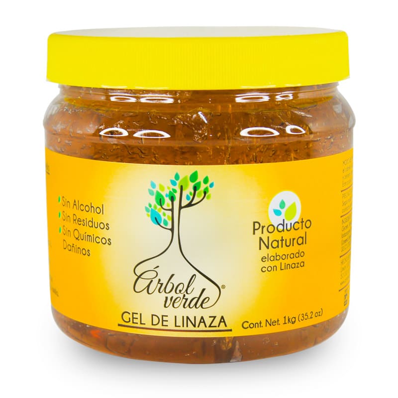 GEL DE LINAZA NATURAL ÁRBOL VERDE 1KG SIN ALCOHOL