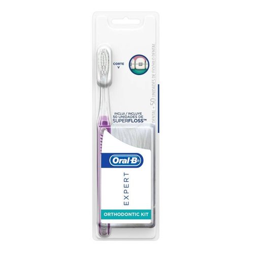 Kit Orthodontic Oral-b Expert Cepillo V + 50 Hilos Superflos