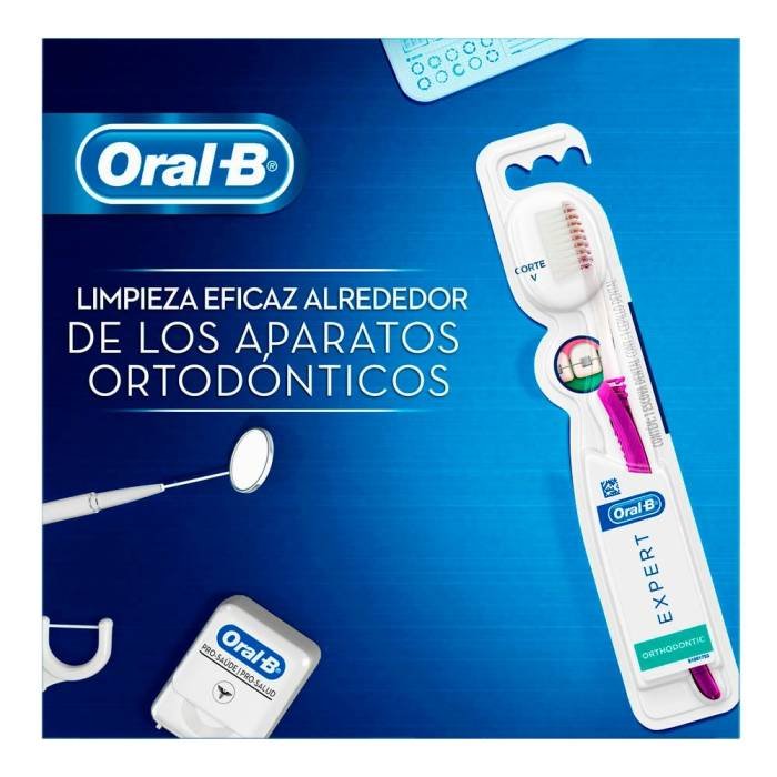 Kit Orthodontic Oral-b Expert Cepillo V + 50 Hilos Superflos