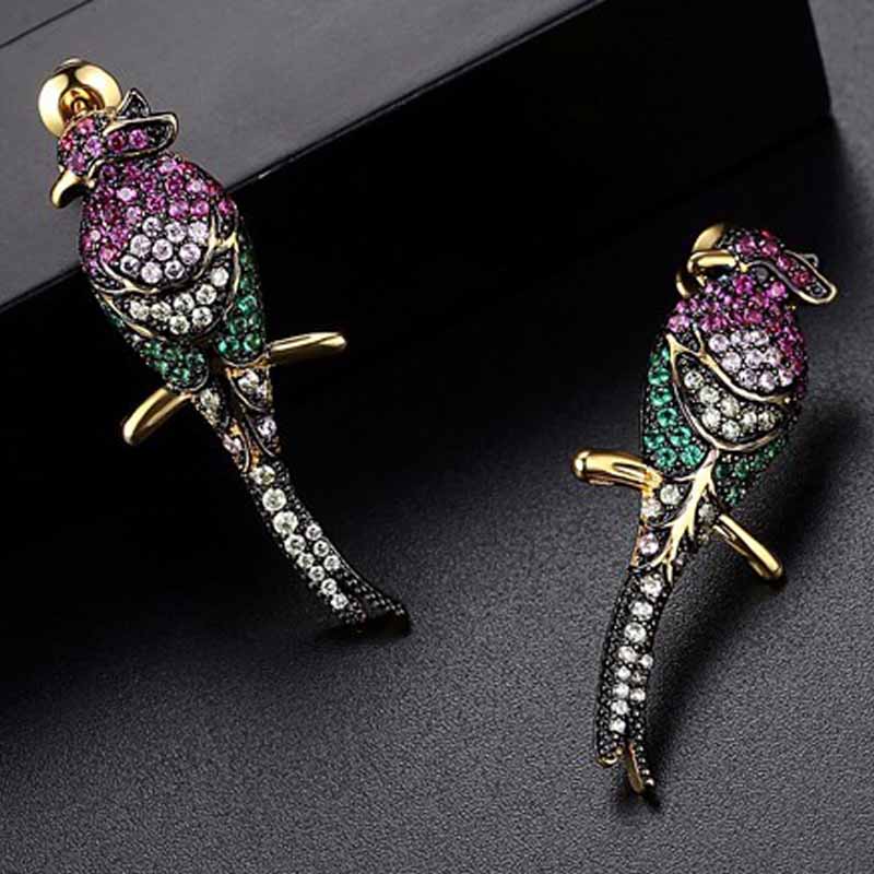 Anillo Aretes Corazón Amor Mamá 10 Mayo Fénix Quetzal Colibrí Swarovski Elements