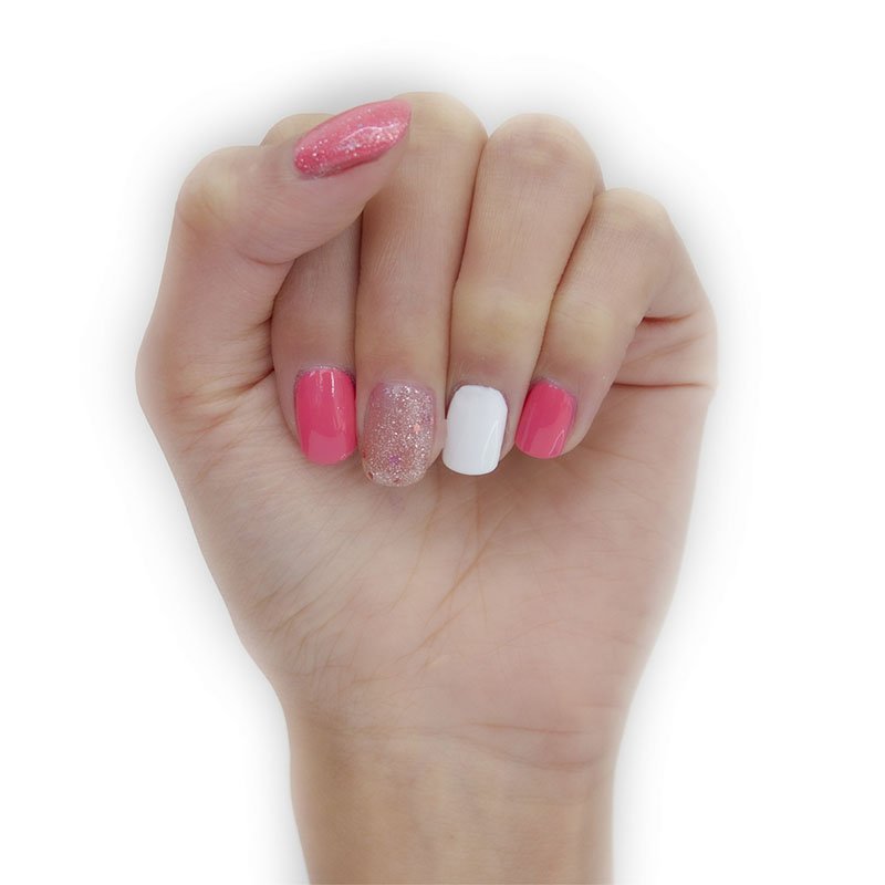 Esmalte de uñas La Mia Bella, Glitter Rosa