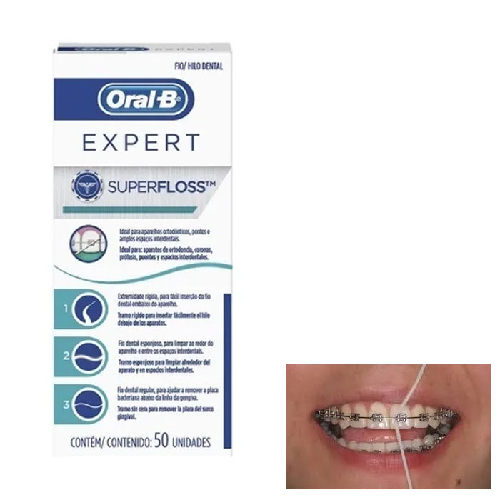 Oral-b Expert Superfloss Hilo Dental Para Ortodoncia 50pzas