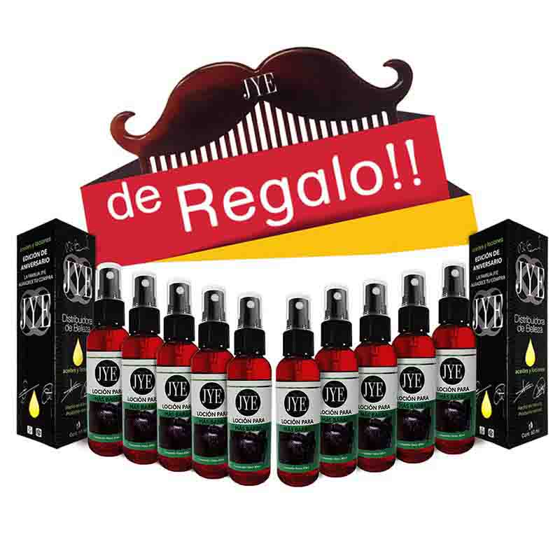 10 Lociones JYE crecimiento de barba y bigote PREMIUM Doblemente Concentrada