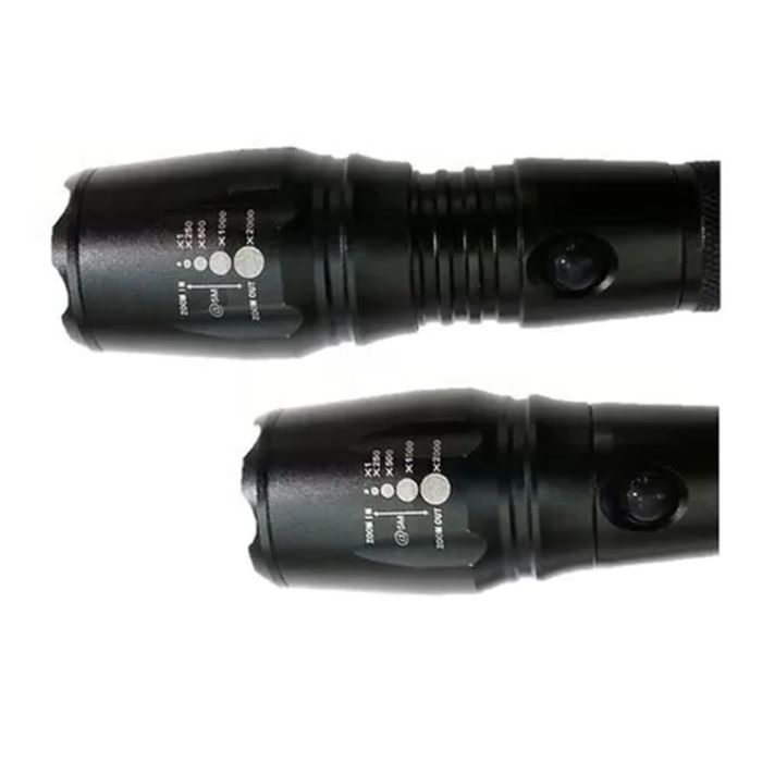 Lampara Táctica T6 Recargable 10000 Lumenes Doble Cargador