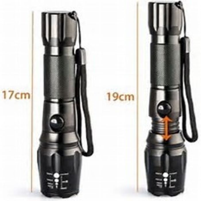 Lampara Táctica T6 Recargable 10000 Lumenes Doble Cargador