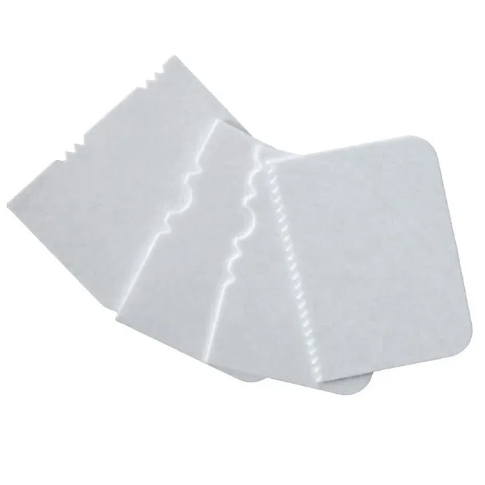 Aleissi 4 Peines Alisadores  Raspa o Marcadores de Pastel para Reposteria.