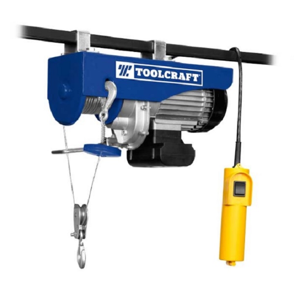 Polipasto Eléctrico ToolCraft 300/600kg; de 1.4HP y 120V