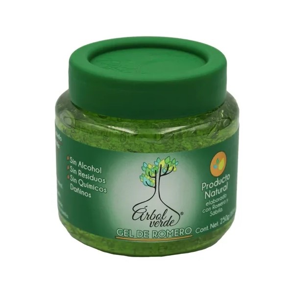 Gel Romero Orgánico Árbol Verde 250gr Fragancia Sin Alcohol