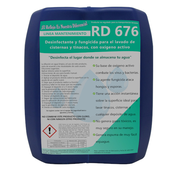 Limpiador Para Tinacos, Cisternas, Filtros De Agua, Albercas 3.8 Lts