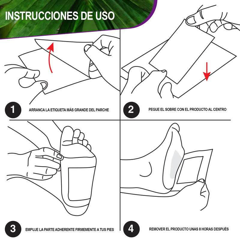 QVENE 60 PARCHES DETOX PARA ELIMINAR LAS TOXINAS 100% NATURALES 