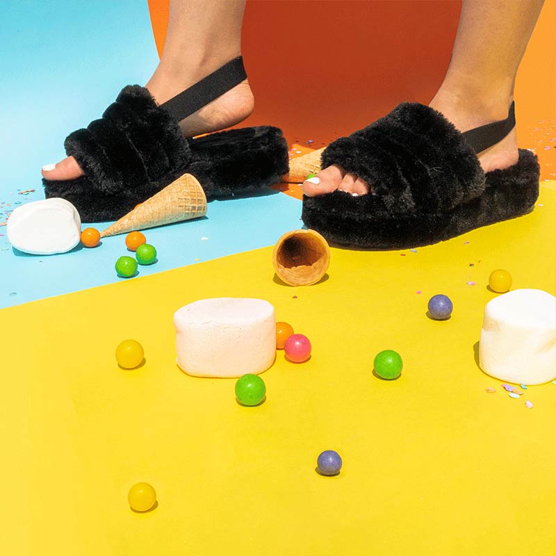 Sandalia De Peluche Super Comoda Para Dama De Moda Con Resorte De 1ra Calidad Lolly Pop