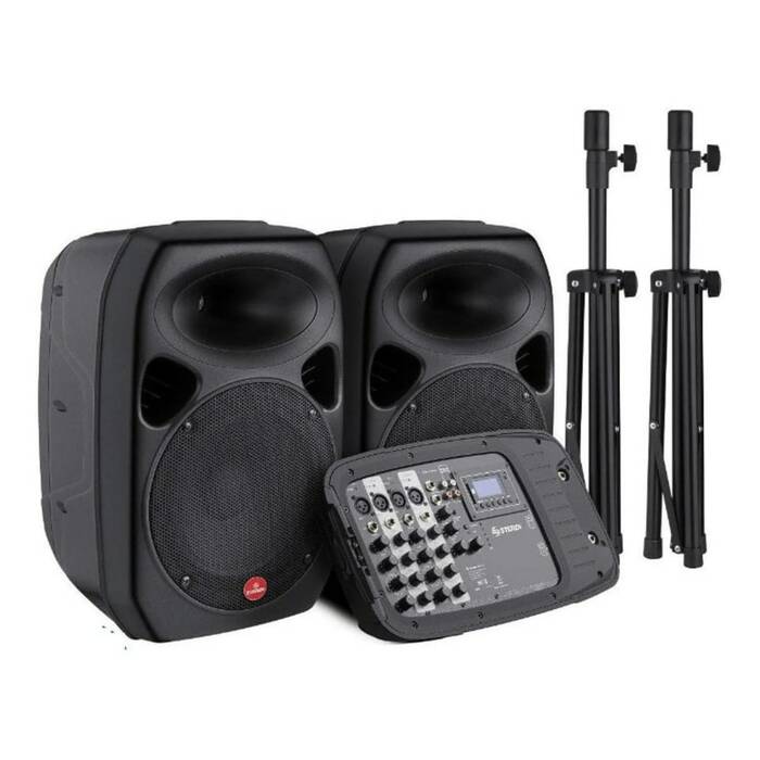BAFLE PORTATIL AMPLIFICADOR REPRODUCTOR MP3 200W MP3 USB NEGRO STEREN       BAF515