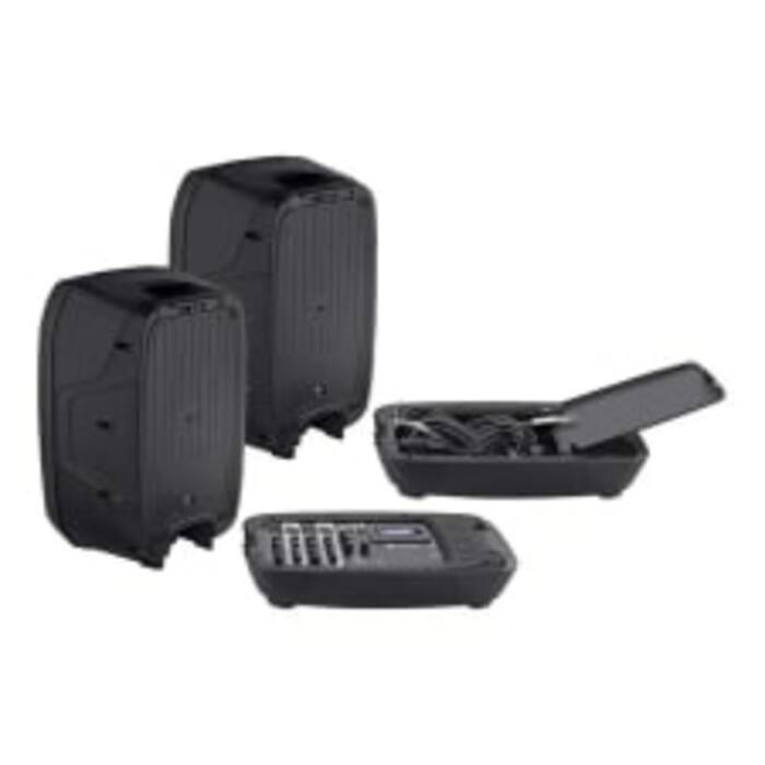 BAFLE PORTATIL AMPLIFICADOR REPRODUCTOR MP3 200W MP3 USB NEGRO STEREN       BAF515