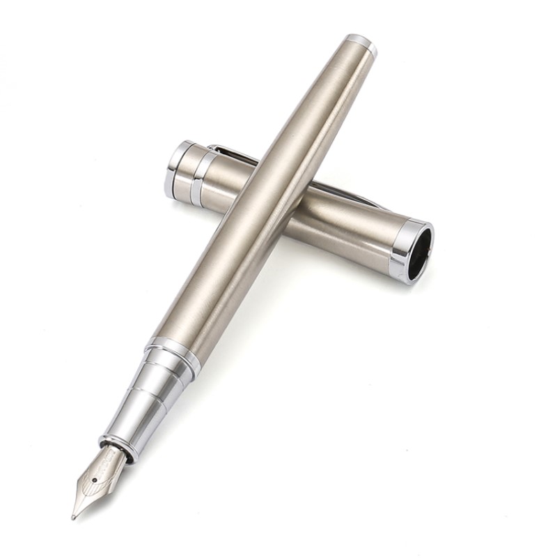 Pluma Fuente Marca Baoer Modelo 3035 - Color Acero