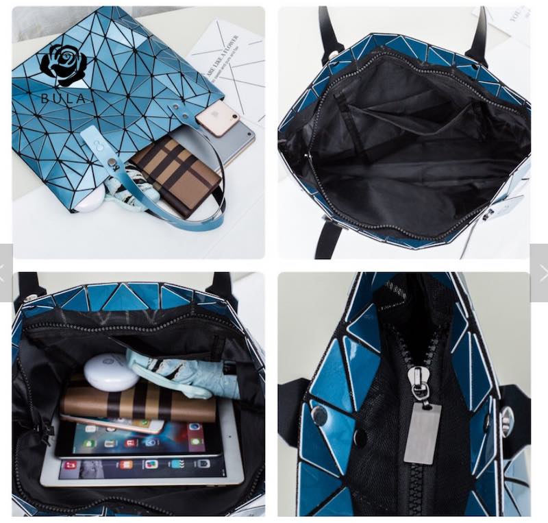 BOLSA TORNASOL, Unity Roja, HOLOGRAFICA, GEOMETRICA, LUMINOSA PARA DAMA