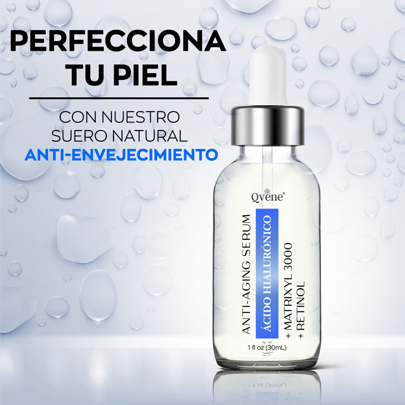 QVENE SERUM ACIDO HIALURÓNICO PURO AL 3% + MATRIXYL AL 2% + RETINOL AL 1% - 30ML