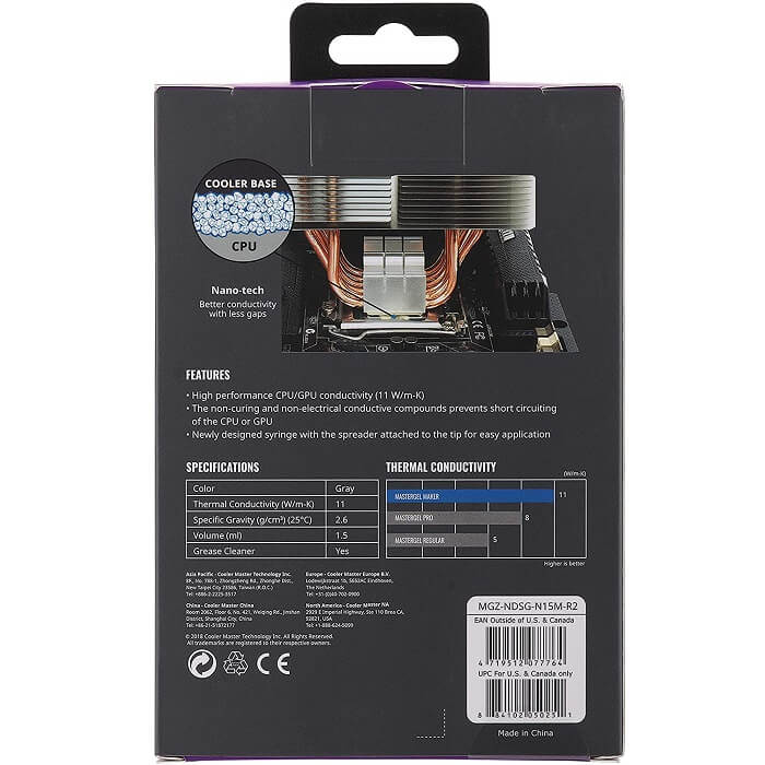 Pasta Termica Cooler Master MasterGel Maker High Performance 11W/m-k MGZ-NDSG-N15M-R2