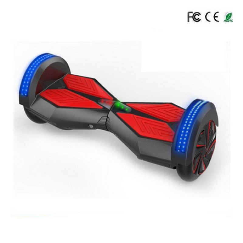 Patineta Electrica Self Balance Hoverboard Oferta 8.5 Luz Led roja con gris 