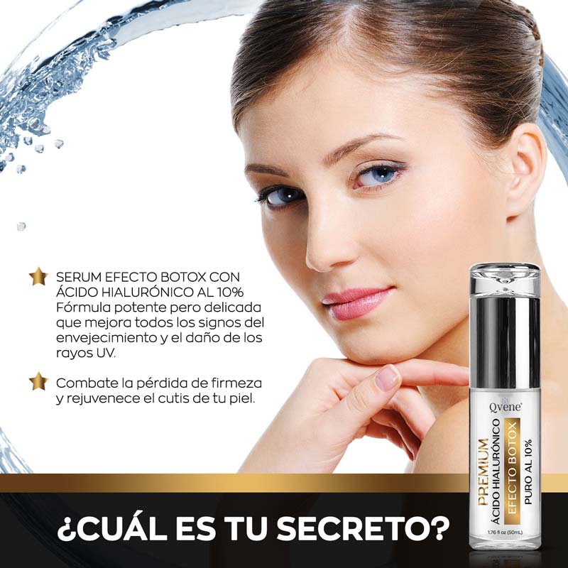 QVENE SERUM ACIDO HIALURONICO AL 10% PURO, EFECTO BOTOX 50ml / 1.76oz