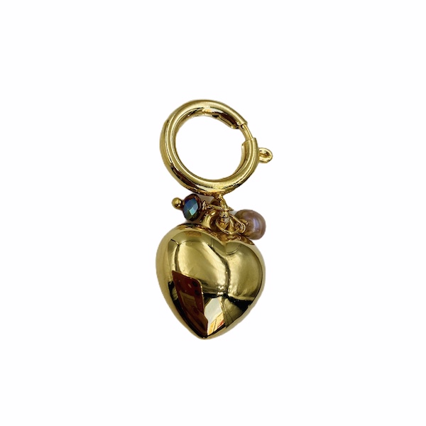 Dije Corazón Grande-Baño de Oro 18K-Dorado