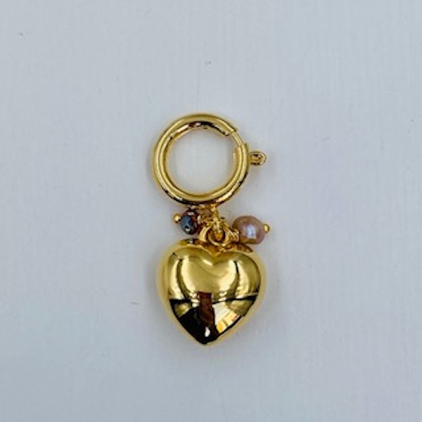 Dije Corazón Grande-Baño de Oro 18K-Dorado