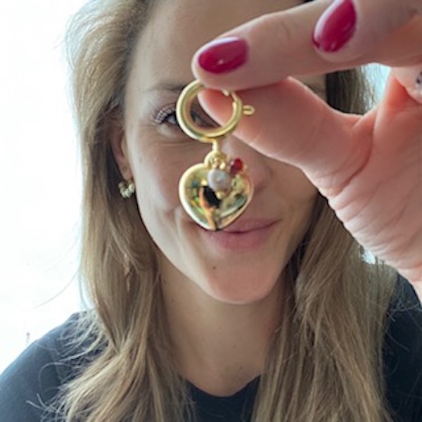 Dije Corazón Grande-Baño de Oro 18K-Dorado