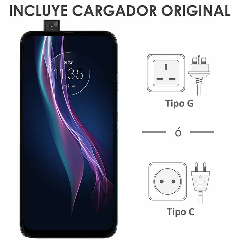 Celular MOTOROLA One Fusion+ 6GB 128GB 6.5" FHD+ 4 Camaras 64Mpx 