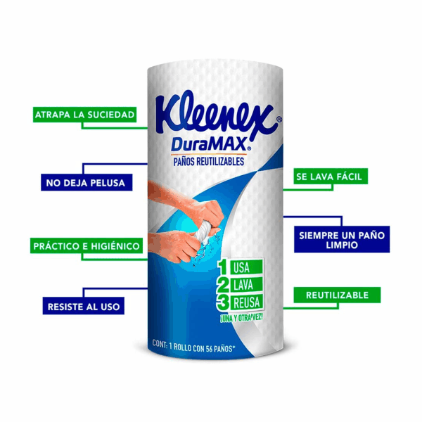 Kleenex Servitoalla Duramax Toallas Reutilizables 56 Paños Toallitas de Cocina