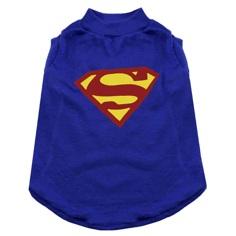 Ropa Para Mascotas (Perros) Playera Azul Superman Talla M