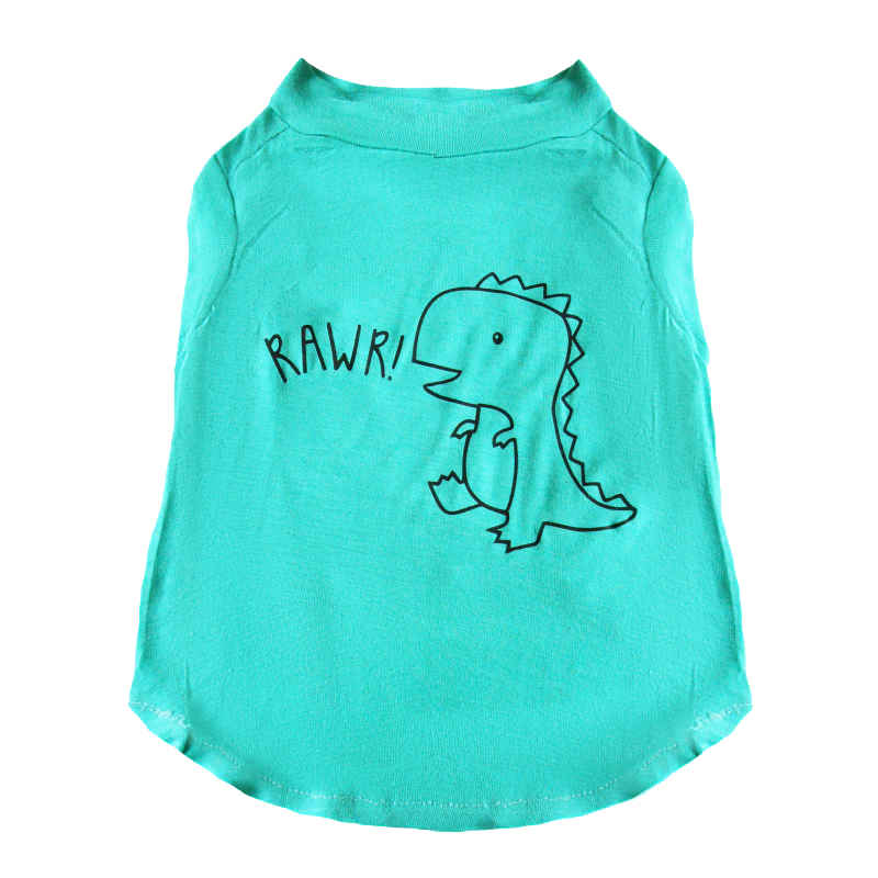 Ropa Para Mascotas (Perros) Playera Dinosaurio Talla S